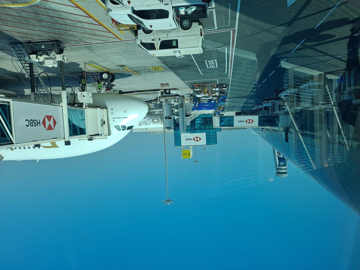 Dubai International Airport terminal operations during a period of regional security monitoring