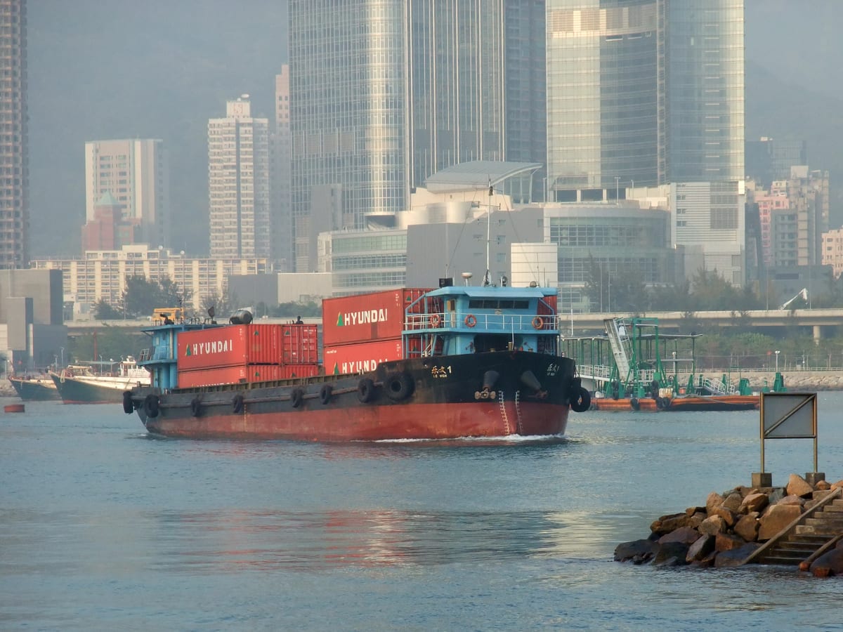 Port-side cargo vessel showing where general average shipping claims documentation starts after arrival