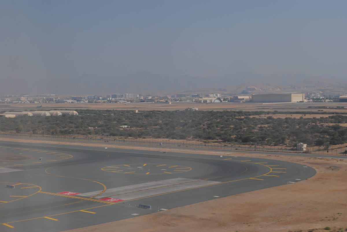 Airport check-in counters relevant to Middle East travel advisory planning