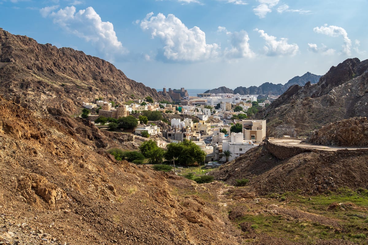 Muscat skyline view for is oman safe to travel planning