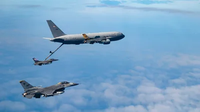 Trump says it's too late for talks with Iran as Israel strikes Tehran Ã¢â‚¬â€ US Air Force tanker refuels F-16 fighters during Operation Epic Fury
