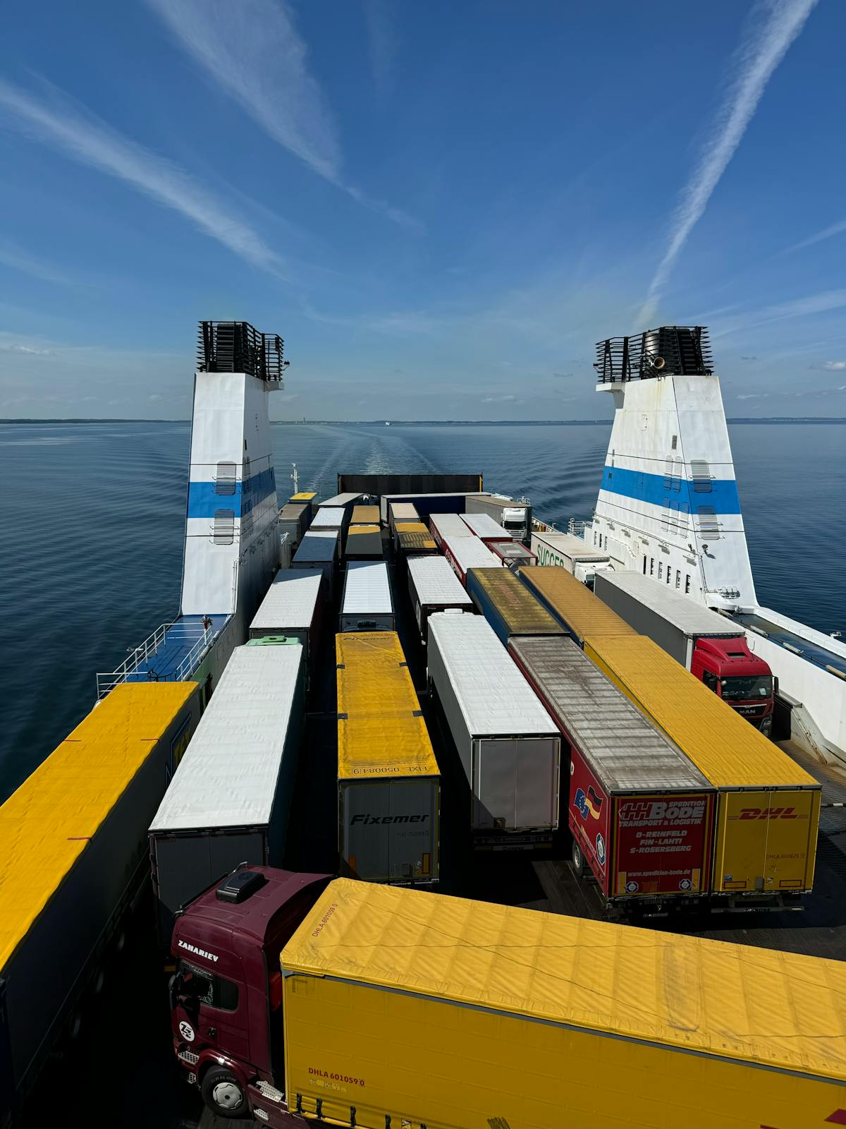 Ship deck cargo photo for VOYWAR 2025 cargo lien and bill of lading controls